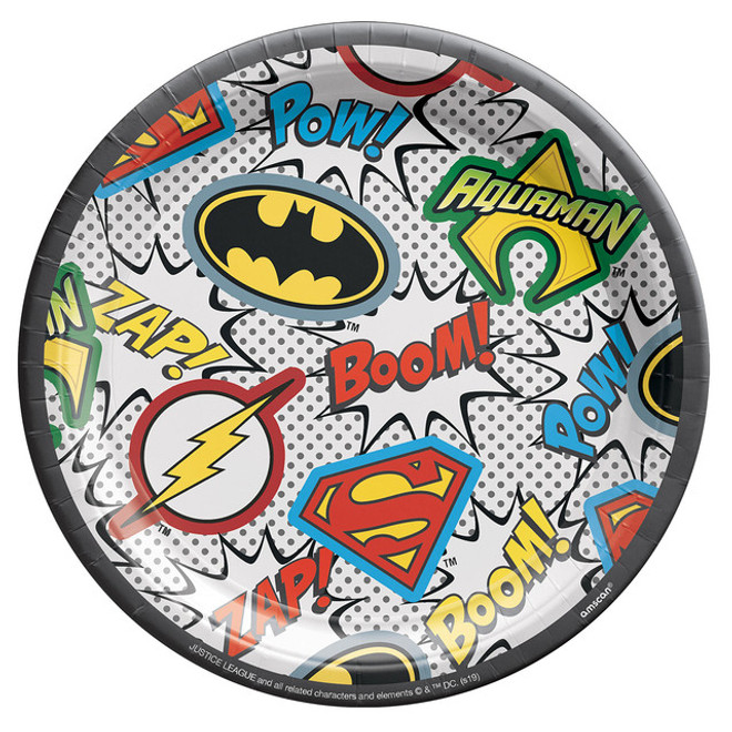 7" Justice League Heroes Unite Small Paper Plates