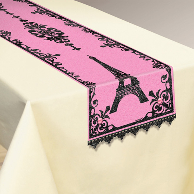 Bridal Shower a Day in Paris Fabric Table Runner