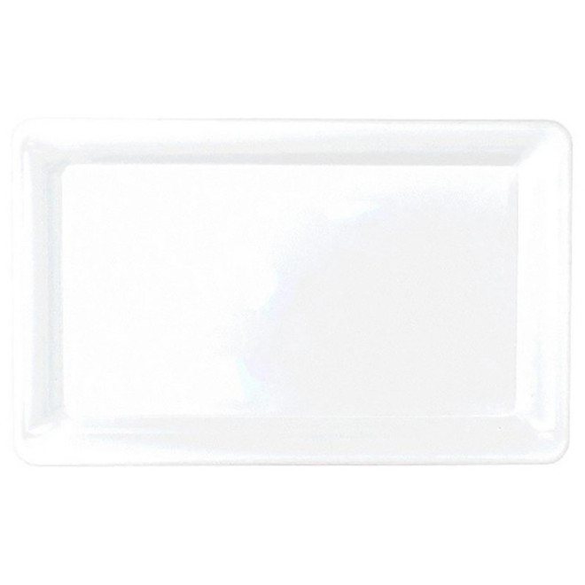 White Plastic Rectangular Platter