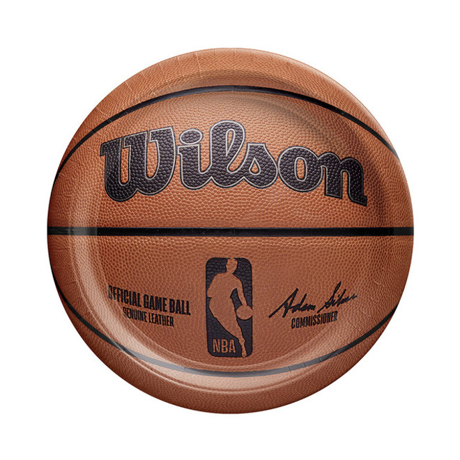 9" Basketball NBA Large Round Lunch Paper Plates