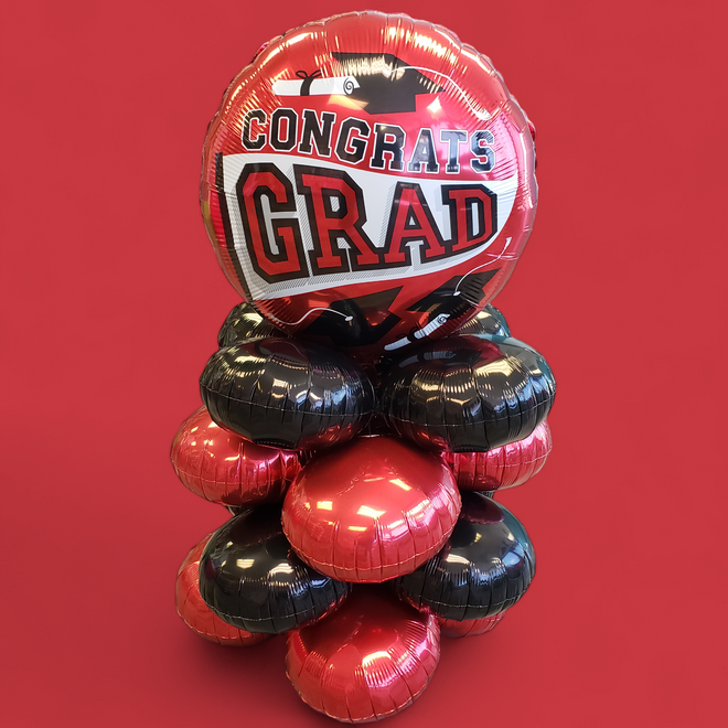 Congrats Grad Red and Black Centerpiece
