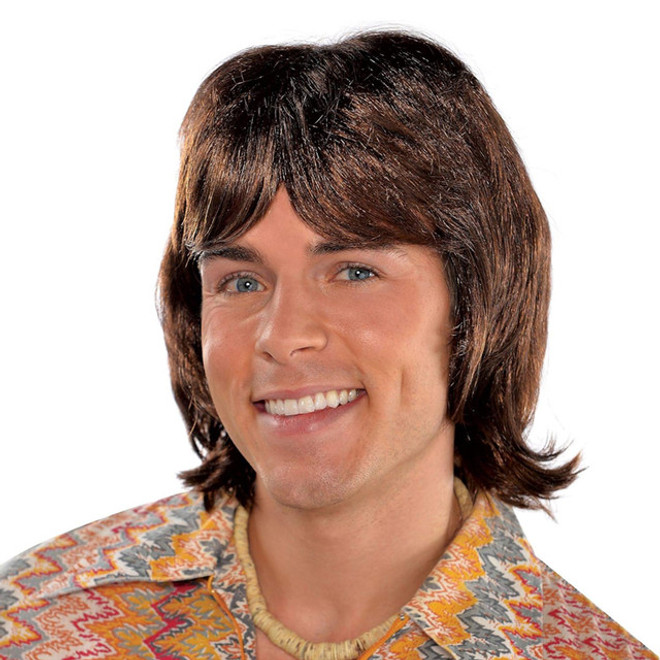 70's Heartthrob Wig - Brown