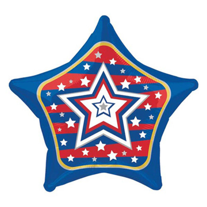 19 Inch United Star Patriotic Metallic Balloon