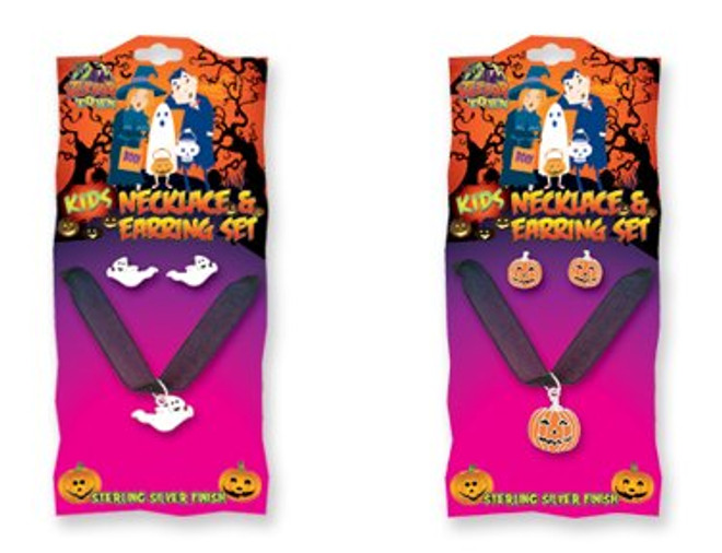 Halloween Childrens Necklace and Earring Set