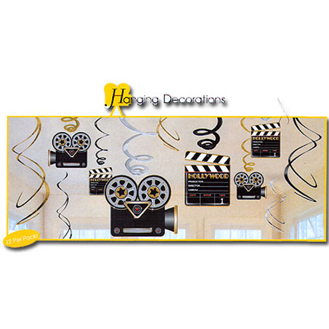 Lights Camera Action Swirl Decoration