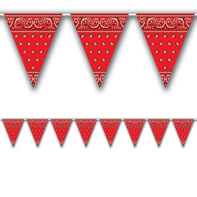 Red Bandana Pennant Banner