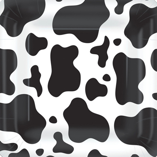 Cow Print Plates 8 Pack