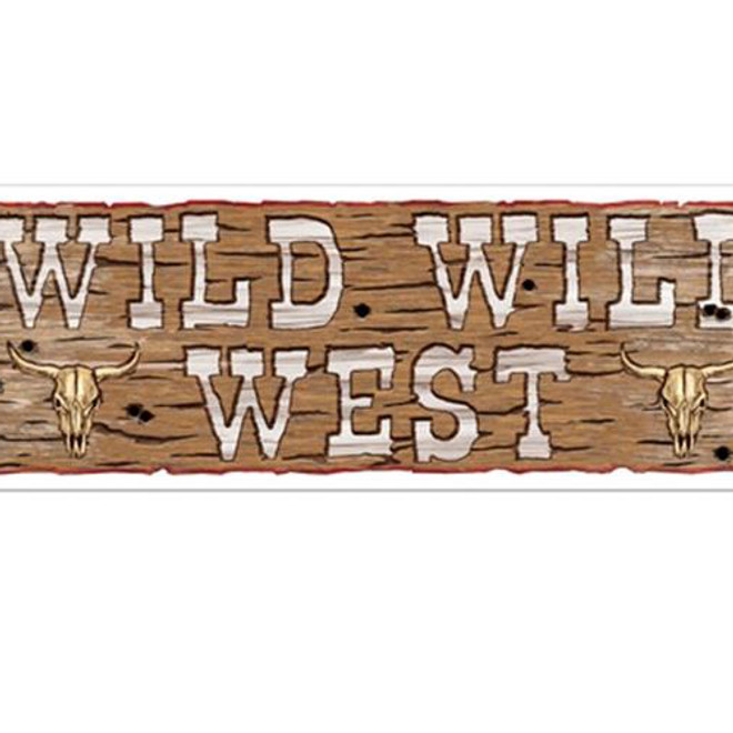 Wild Wild West Sign Banner Party Accessory