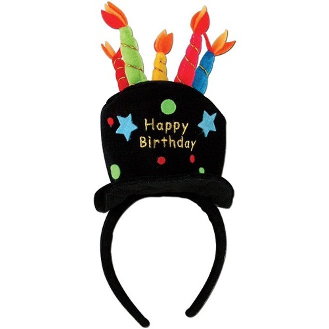 Full Size Plush Happy Birthday Headband