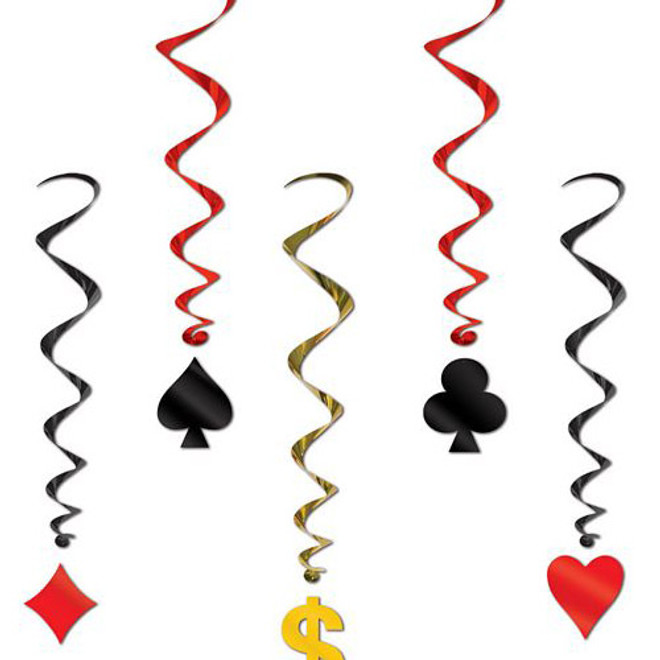 Casino Card Suit Whirls