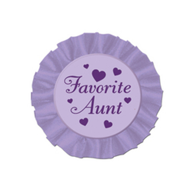 Favorite Aunt Satin Button Party Accessory