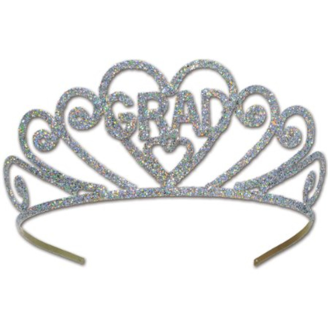 Glittered Metal Graduate Tiara