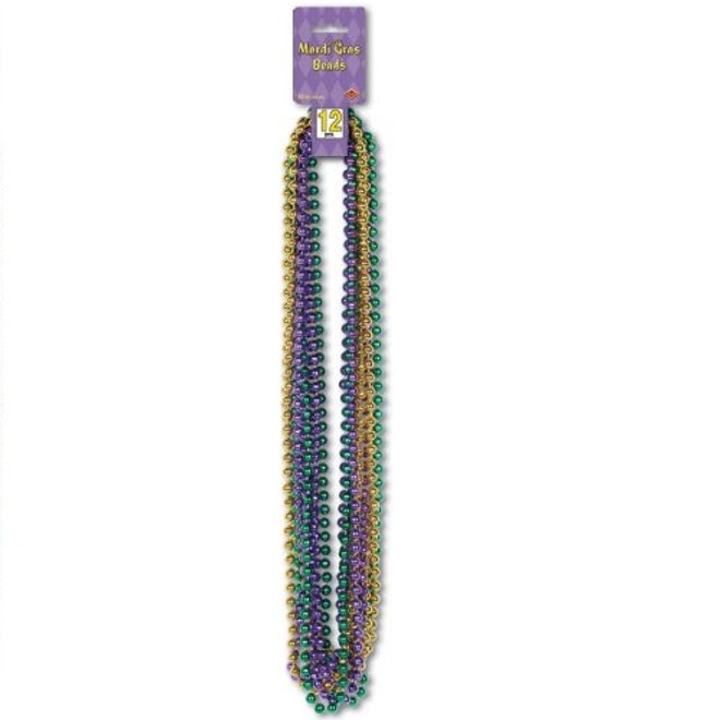 Mardi Gras Small Round Beads