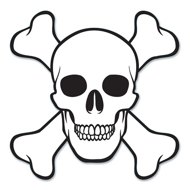 Pirate Skull & Crossbones Cutout