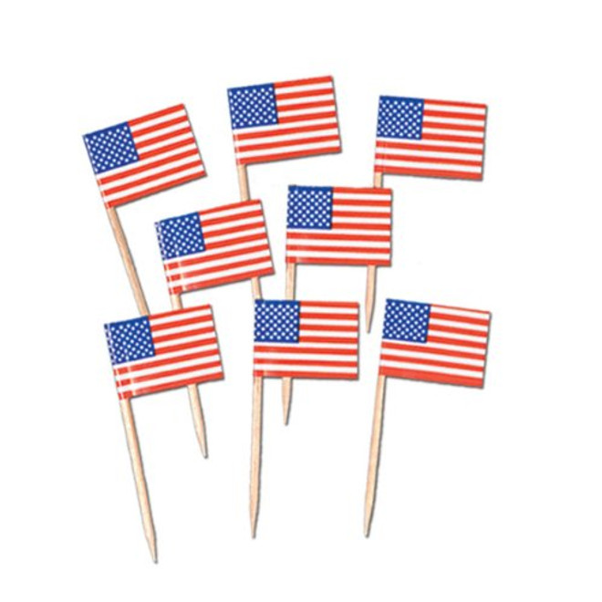 Packaged U S Flag Picks