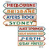 Australian Street Signs Cutouts