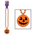 Beads with Printed Jack-O-Lantern Medallion