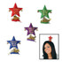 Happy New Year Star Hair Clips
