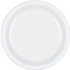 Frosty White 10 1/4" Plastic Dinner Plates - 20 ct.