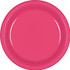 Bright Pink 9" Plastic Lunch Plates - 20 ct.