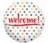 18-Inch Welcome Colorful Dots Balloon