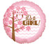 18-inch Its A Girl Baby Owl In A Tree Balloon