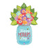 40" Happy Mother's Day Wildflower Jar Shaped Balloon