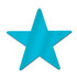 15" Foil Turquoise Star Cutout