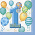16 CT First Birthday Blue Lunch Napkins