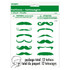 12 CT Green Mustache Finger Tattoos