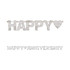 Happy Anniversary Silver Large Letter Banner