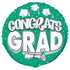 Congrats Graduation Green Metallic Balloon