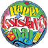 18 Inch Happy Assistant's Day Silverline Balloon