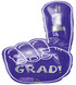 Grad Purple Hand Shape Balloon
