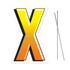 Letter X Yard Sign With Metal Stakes