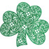 St. Patrick's Day Shamrock Placemat, 15.5"
