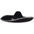 Silver Trim Black Sombrero Hat