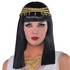 Black Cleopatra Wig with Gold Sequin Headpiece