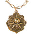 Pirate Compass Medallion Necklace, Gold