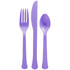 New Purple Heavy Weight Plastic Assorted Cutlery