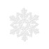 Small Glitter Plastic Snowflake Decoration - White