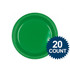 7" Festive Green Round Plastic Plates