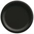 7" Jet Black Round Paper Plates