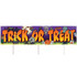 Jumbo Corrugated Plastic Trick or Treat Yard Sign with Metal Stakes