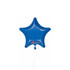 19" Dark Blue Star Shaped Flat Foil Balloon