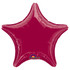 19" Burgundy Star Shape Flat Foil Balloon