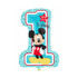 Blue Mickey Mouse 1st Birthday Super Shape Foil Balloon - 28"