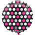 18-Inch Pink & White Dots Print Balloon