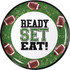 Go Fight Win Football Melamine Round Platter