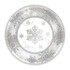 Sparkling Snowflake Metallic Plates - Silver/White